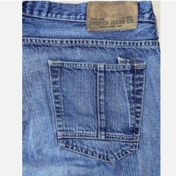 Nautica Jeans Co Jeans Men's Relaxed Fit Medium Wash Y2K Straight Size 38X32 - Picture 10 of 11